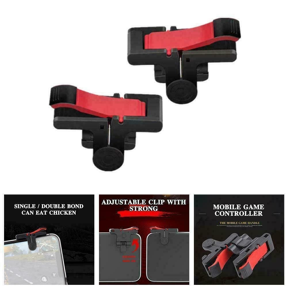 E-SPORTS Trigger Mobile Gaming Controller Sensitive Aim and Fire Red Black Triggers L1 R1 Button Mobile Gamepad Finger Sleeve Combo view 5